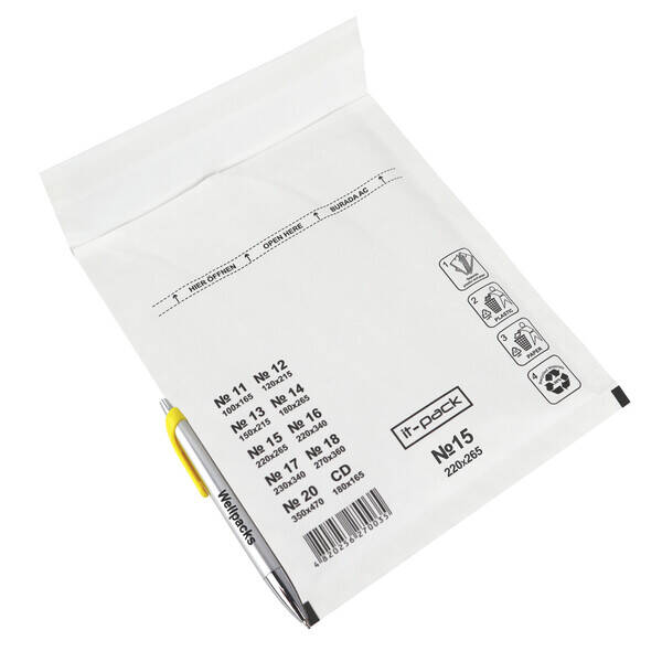 Бандерольный конверт Airpock E/15 240х275 мм белый 100 шт./