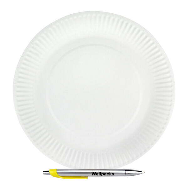 Бумажная тарелка круглая Ø 230 мм белый 50 шт./