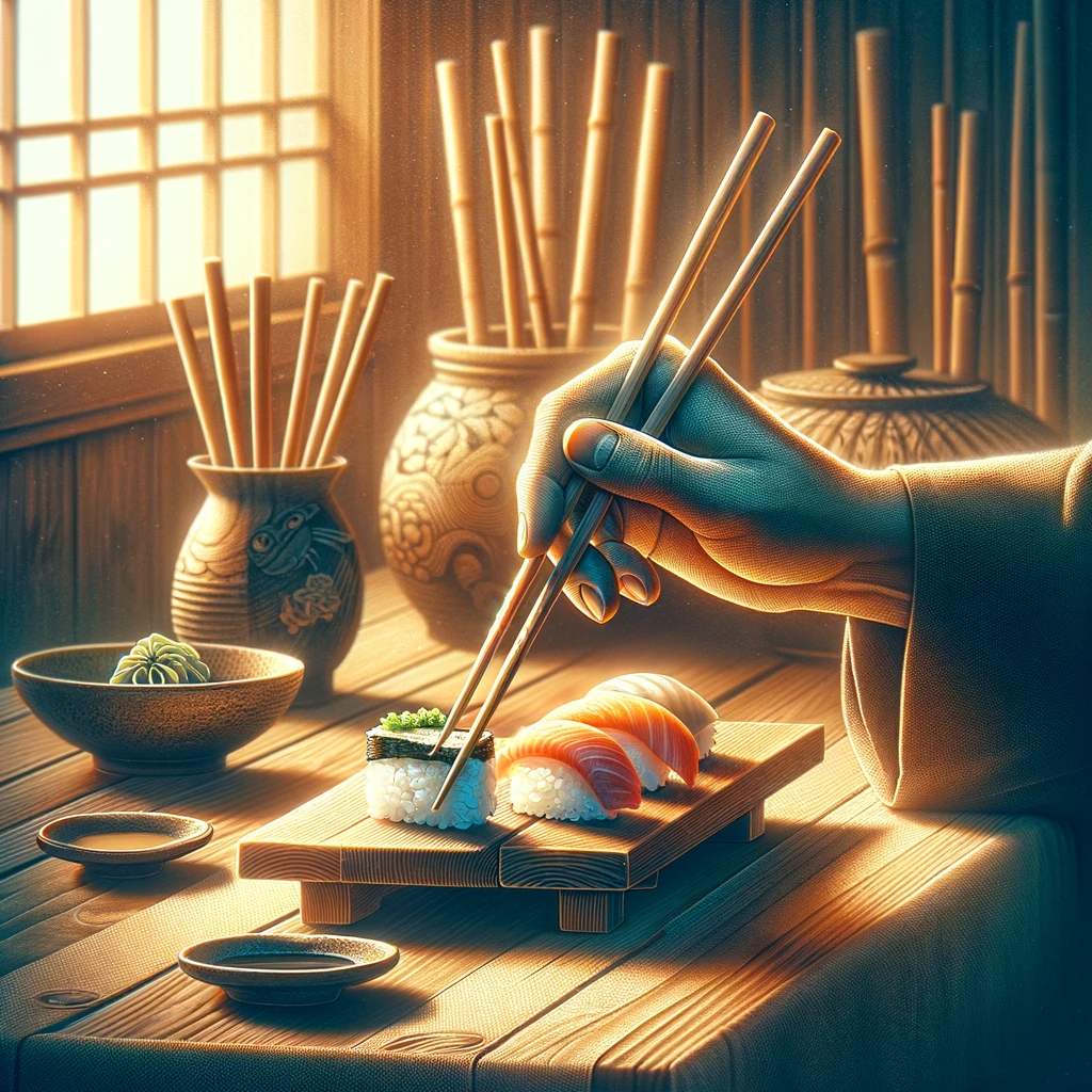 Применение палочек для суши