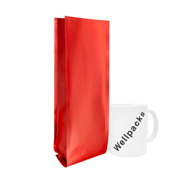 Гассет-пакет с центральным швом (90+30х2)х320 мм красный 100 шт./
