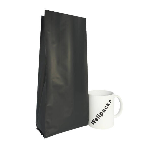 Гассет-пакет с центральным швом (135+35х2)х360 мм черный 50 шт. фото